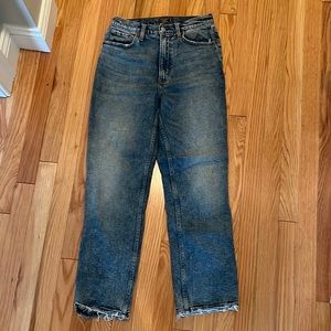 A&F Ultra High Rise Straight Jeans